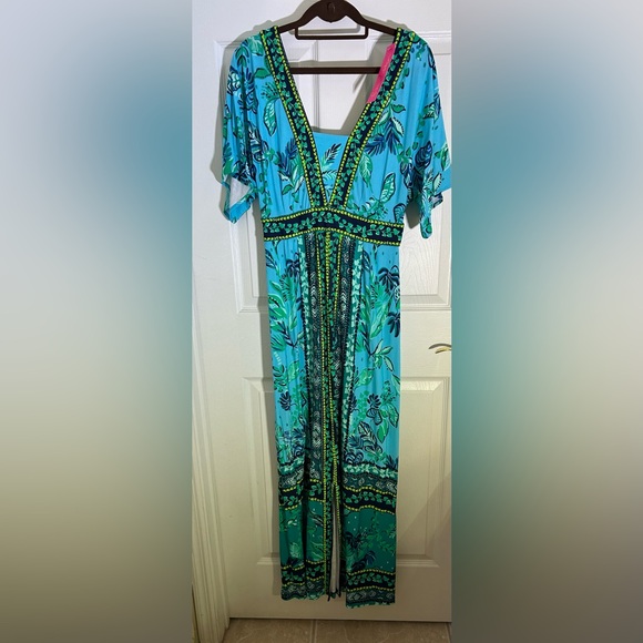 Lilly Pulitzer Ilia elbow sleeve maxi "Plant One On You" - Picture 1 of 4